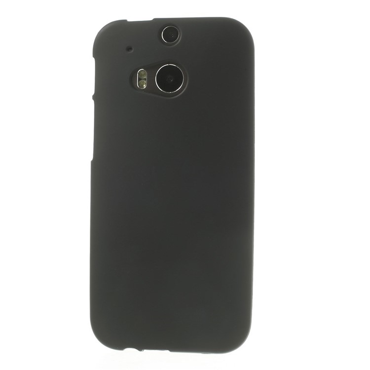 Black Double-sided Matte TPU Case Accessory for HTC One M8 (Glossy Edges)-2