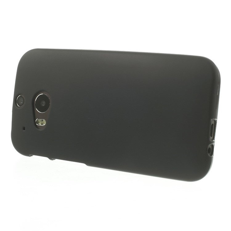 Black Double-sided Matte TPU Case Accessory for HTC One M8 (Glossy Edges)-3