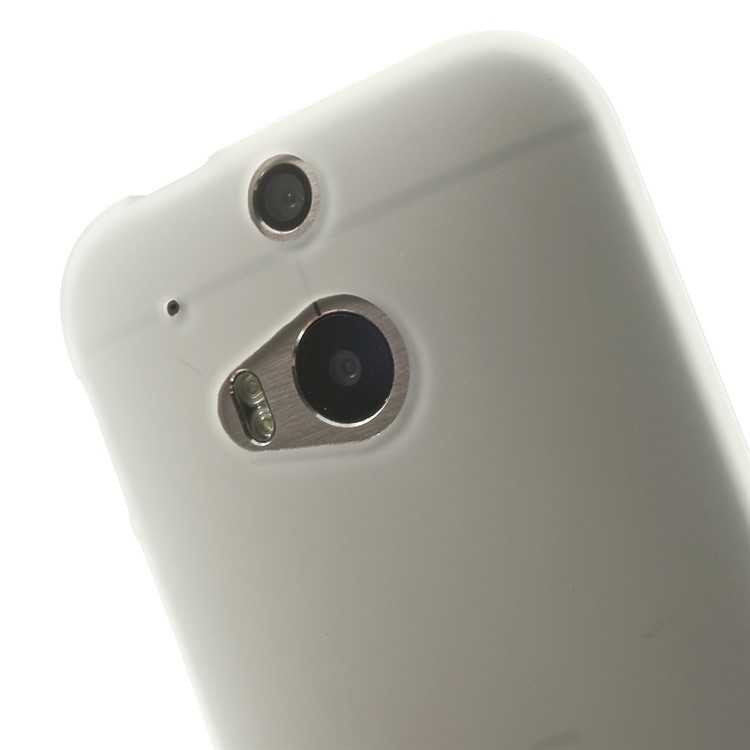 Transparent Double-sided Matte TPU Gel Case for HTC One M8 (Glossy Edges)-5