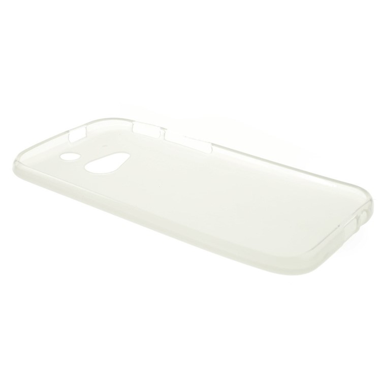 Transparent Double-sided Matte TPU Gel Case for HTC One M8 (Glossy Edges)-6