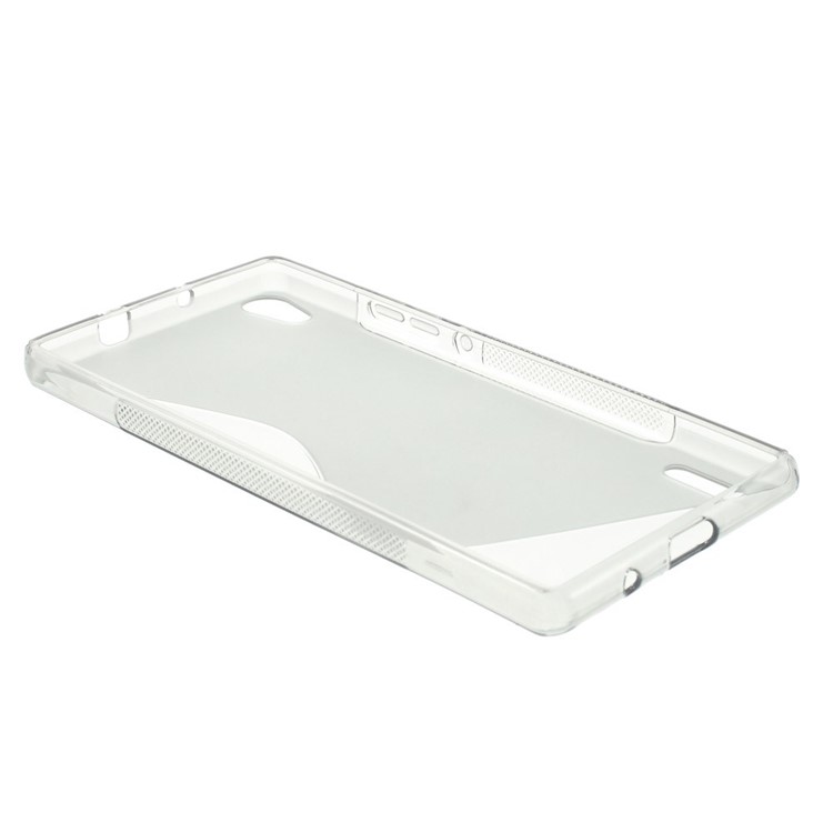 For Huawei Ascend P7 S Shape TPU Case Accessory - Grey-6