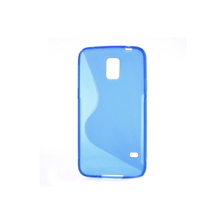S Shape TPU Gel Case for Samsung Galaxy S5 G900 - Blue-2
