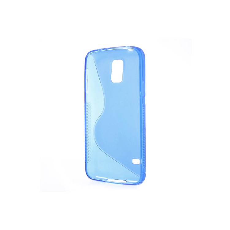 S Shape TPU Gel Case for Samsung Galaxy S5 G900 - Blue-3