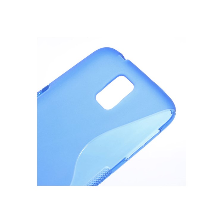 S Shape TPU Gel Case for Samsung Galaxy S5 G900 - Blue-4