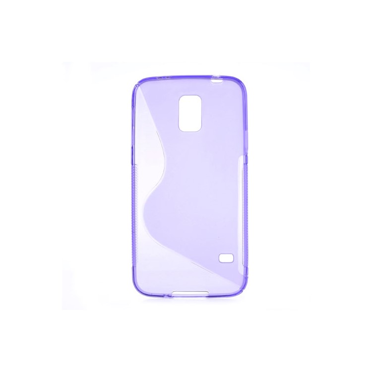 S Shape TPU Gel Cover for Samsung Galaxy S5 G900 - Purple-2
