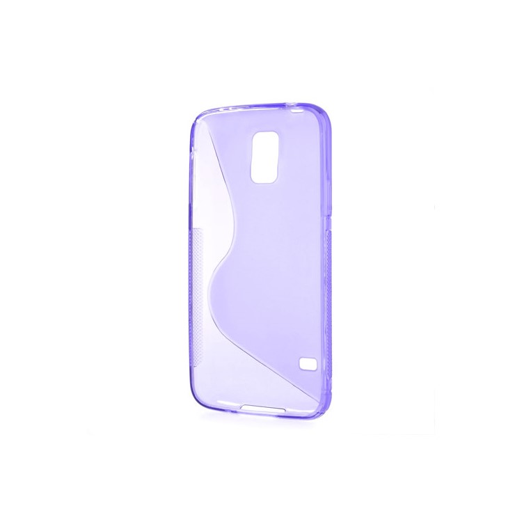 S Shape TPU Gel Cover for Samsung Galaxy S5 G900 - Purple-3