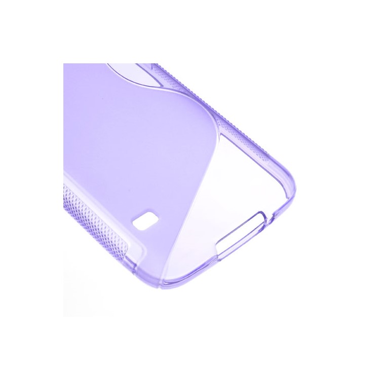 S Shape TPU Gel Cover for Samsung Galaxy S5 G900 - Purple-5