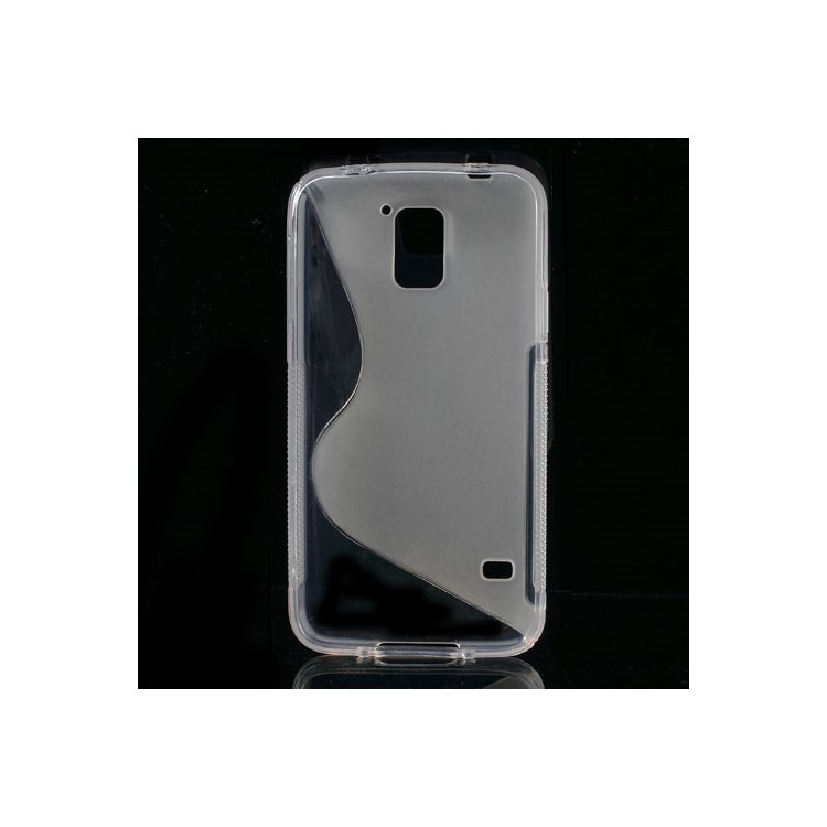 S Shape TPU Gel Back Case for Samsung Galaxy S5 G900 - Transparent-2