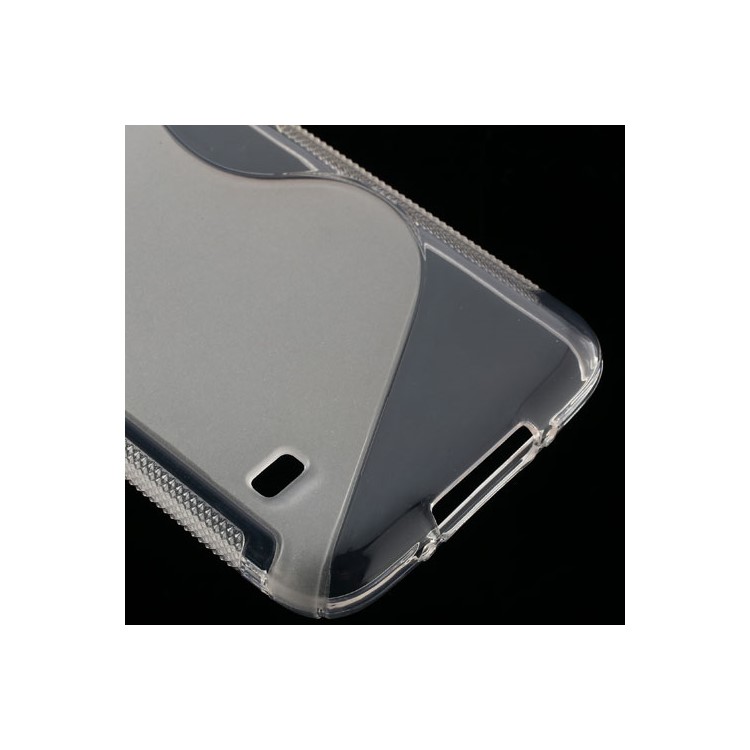 S Shape TPU Gel Back Case for Samsung Galaxy S5 G900 - Transparent-5