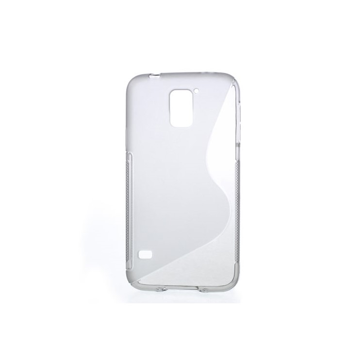 

S Shape TPU Gel Back Case for Samsung Galaxy S5 G900 - Grey