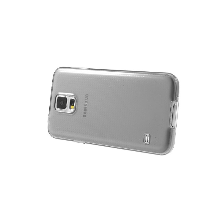 Ultra Slim 0.5mm Soft TPU Case for Samsung Galaxy S5 G900F G900I - Transparent Grey-3