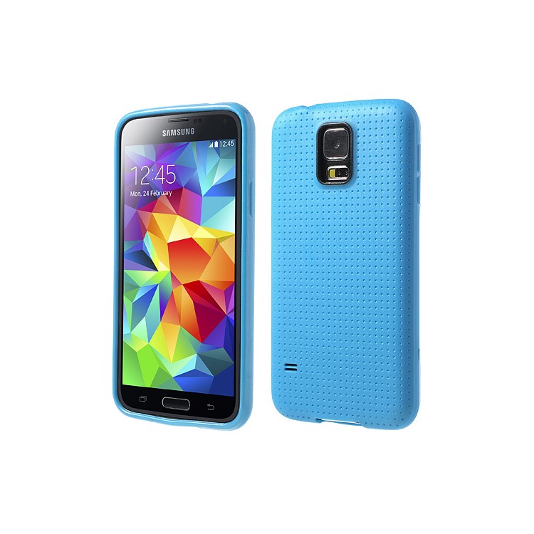 Dark Blue Dream Mesh TPU Gel Cover for Samsung Galaxy S5 G900-1