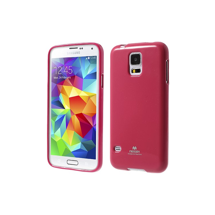 Rose Mercury Shimmering Powder TPU Shell for Samsung Galaxy S5 G900-1