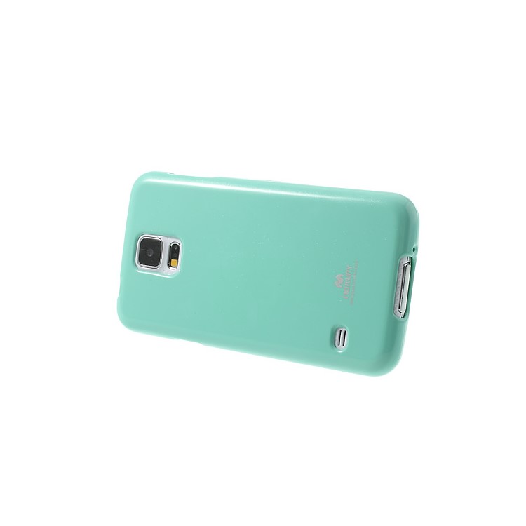 Cyan Mercury Shimmering Powder TPU Shell Cover for Samsung Galaxy S5 G900-3