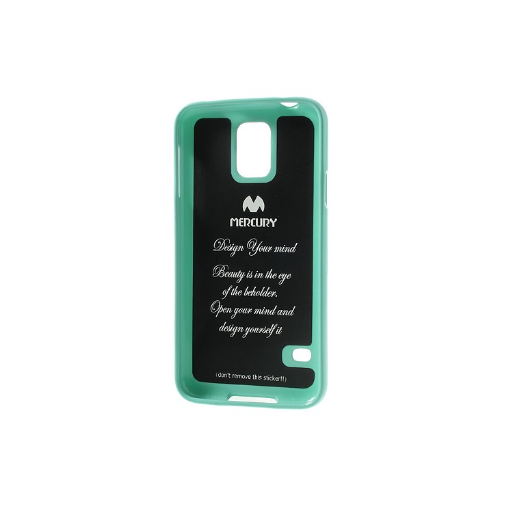 Cyan Mercury Shimmering Powder TPU Shell Cover for Samsung Galaxy S5 G900-4