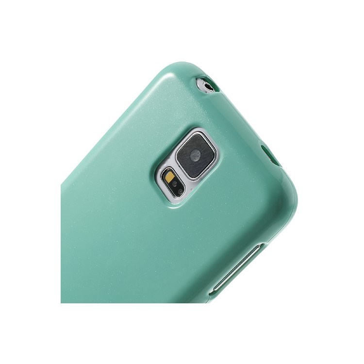 Cyan Mercury Shimmering Powder TPU Shell Cover for Samsung Galaxy S5 G900-5
