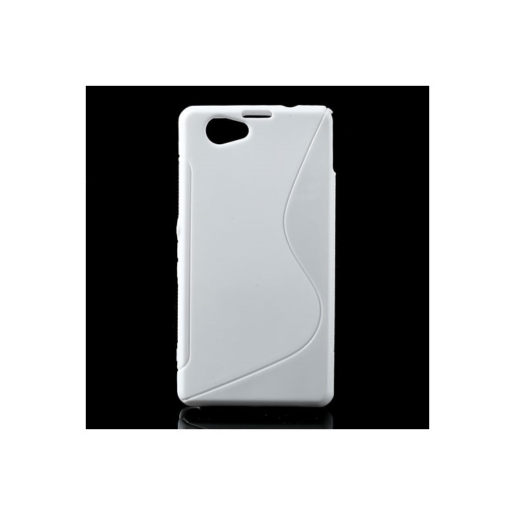 White S-Line Wave TPU Case for Sony Xperia Z1 Mini Compact D5503-1