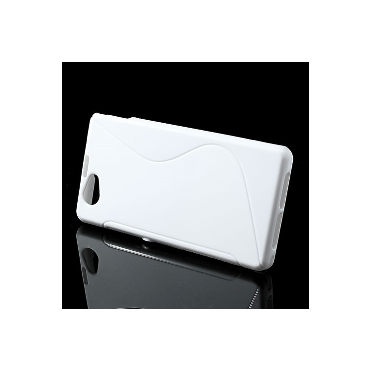White S-Line Wave TPU Case for Sony Xperia Z1 Mini Compact D5503-2