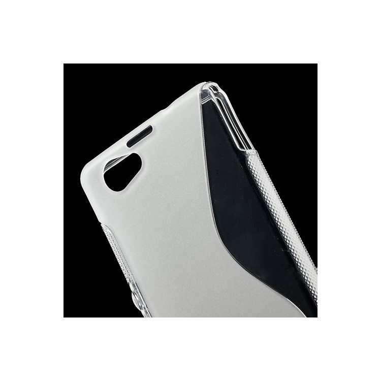 Transparent S-Line Wave TPU Cover for Sony Xperia Z1 Mini Compact D5503-5