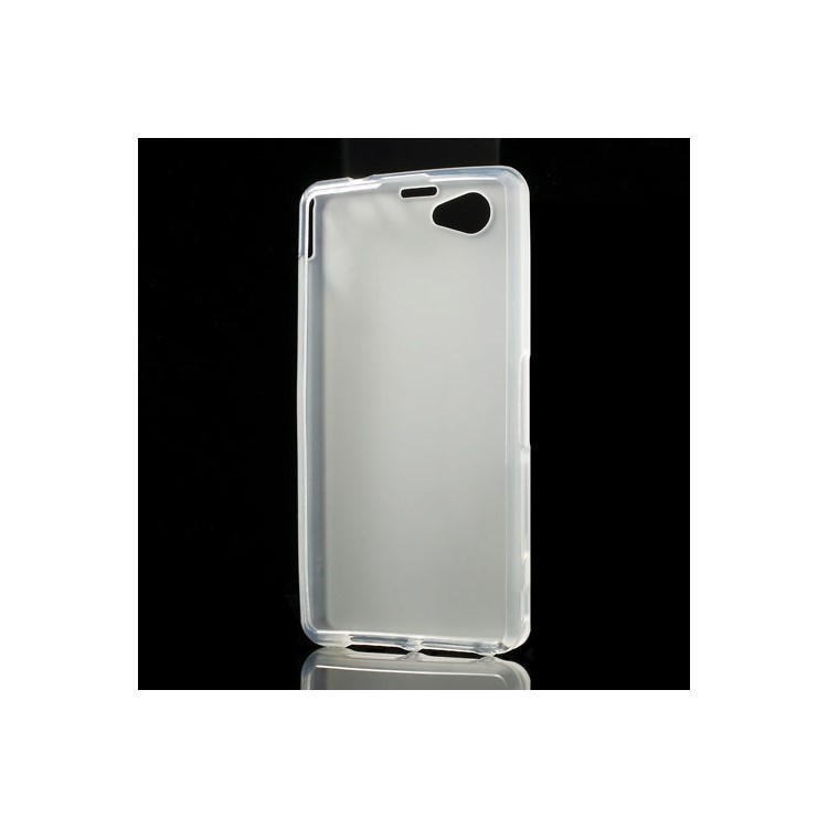 Transparent Matte Soft TPU Skin Case for Sony Xperia Z1 Compact D5503-3