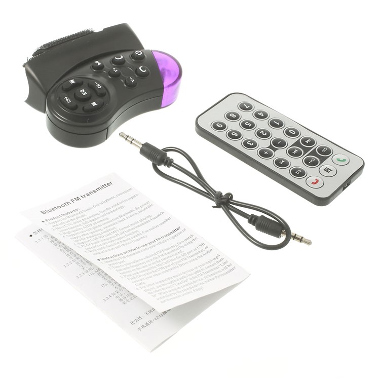 Bluetooth FM Transmitter Hands-free MP3 Player Car Kit w/ Remote Controllers-10