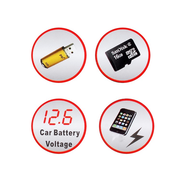 LED Display Bluetooth FM Transmitter MP3 Player Car Kit w/ Mic - White-8