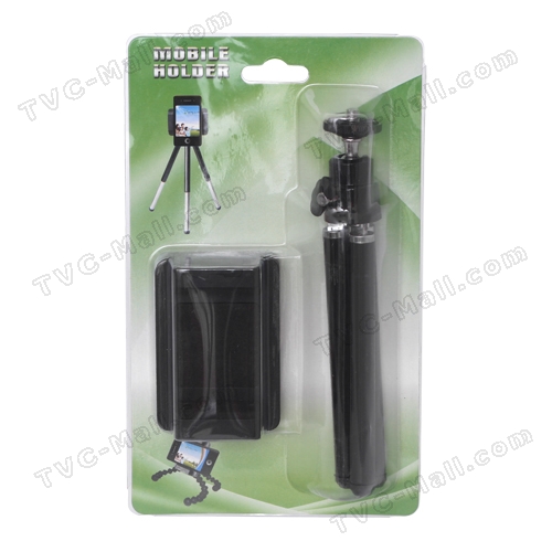 Retractable Cell Phone Stand Tripod Holder for iPhone Samsung HTC etc-6