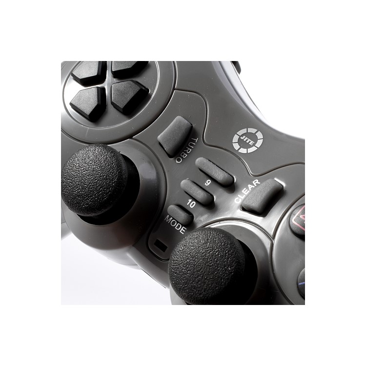 JITE CX-506 2.4G Wireless Dual Shock USB PC Controller Game Pad Joystick for Sony PS2 PS3 - Grey-6
