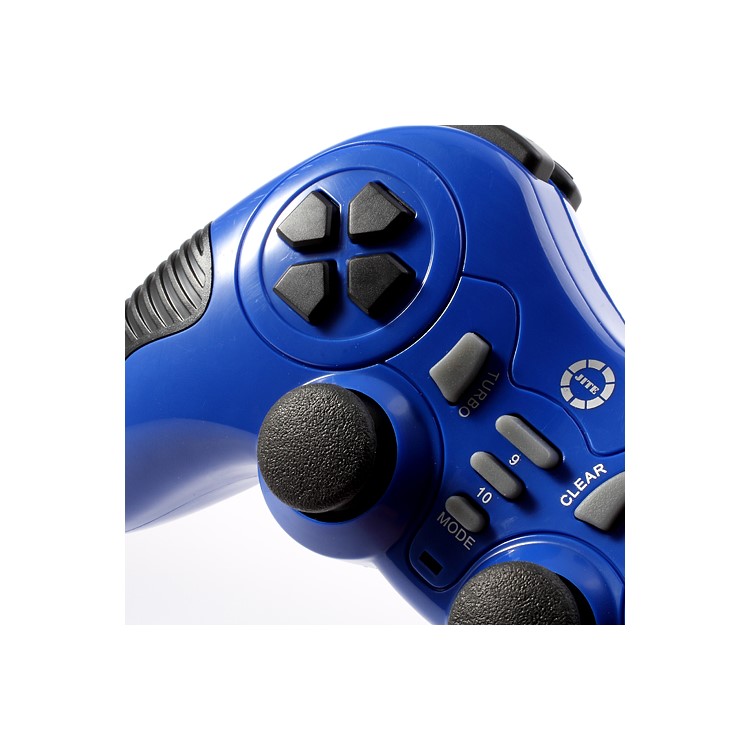 JITE CX-506 2.4G Wireless USB PC Controller Game Pad Joystick Dual Shock for Sony PS2 PS3 - Blue-5