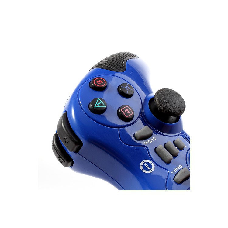 JITE CX-506 2.4G Wireless USB PC Controller Game Pad Joystick Dual Shock for Sony PS2 PS3 - Blue-7