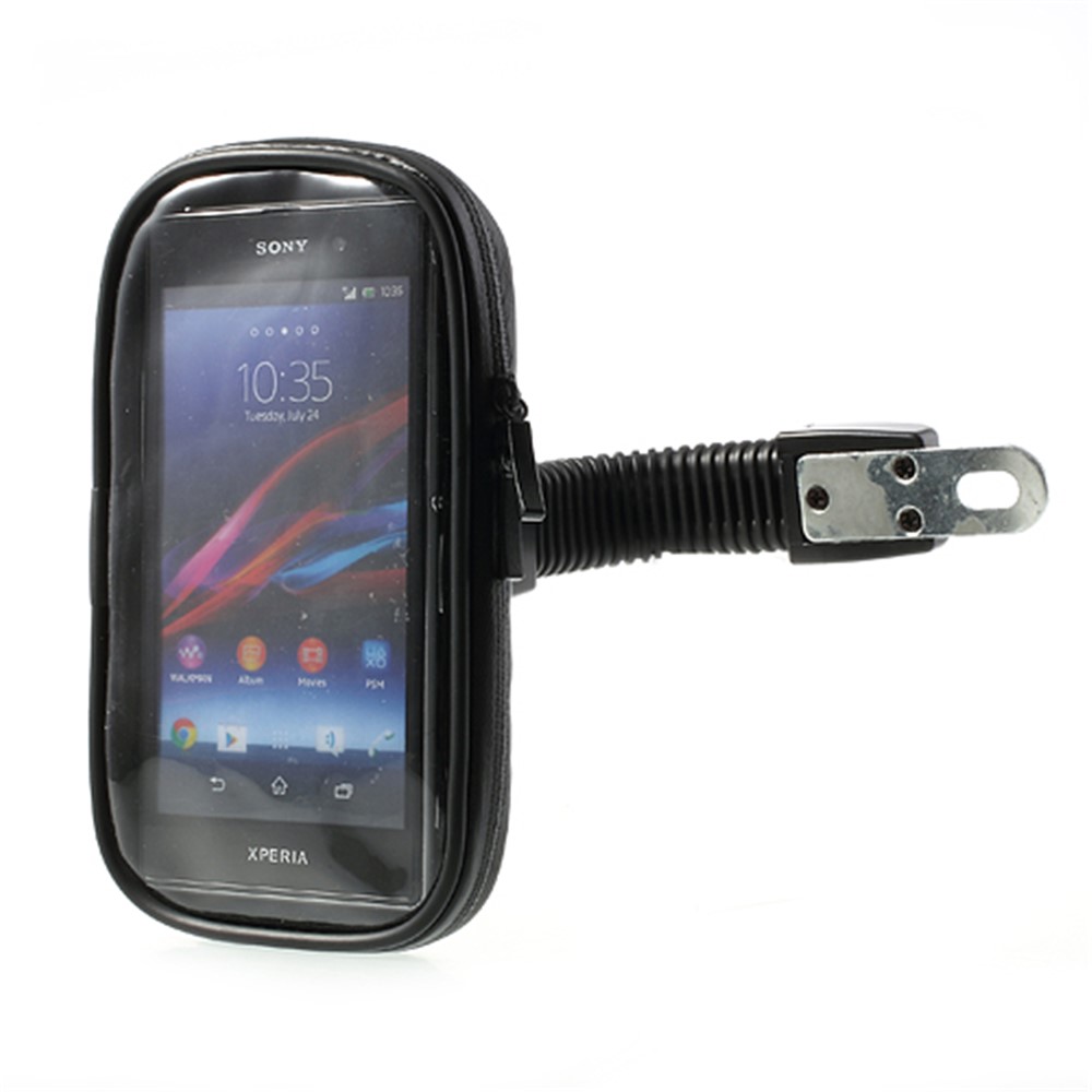 360 Degree Rotation Motorcycle Rearview Mirror Mount w/ Waterproof Phone Case, Size: 16.5 x 9cm-4