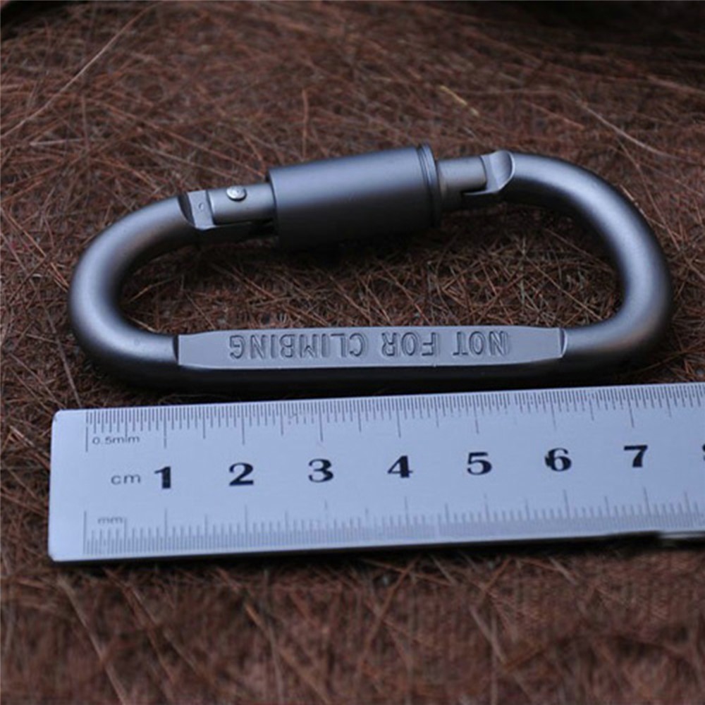 D-shaped Link Metal Climbing Button Carabiner Buckle for Outdoor Hiking Climbing-4