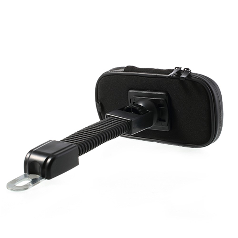 360 Degree Rotation Motorcycle Rearview Mirror Holder w/ Waterproof Phone Case, Size: 14.5 x 7.5cm-3