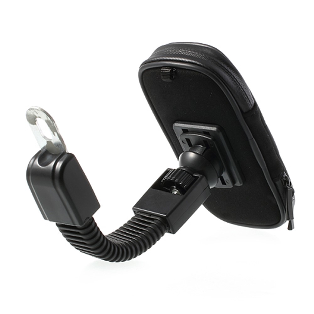 360 Degree Rotation Motorcycle Rearview Mirror Holder w/ Waterproof Phone Case, Size: 14.5 x 7.5cm-6