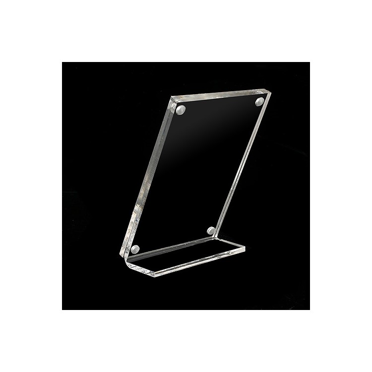 5Pcs/Pack Clear Acrylic Magnetic Closure Holder for Card Sign Menu Photo Display, Size: 7.1 x 10.2cm-2