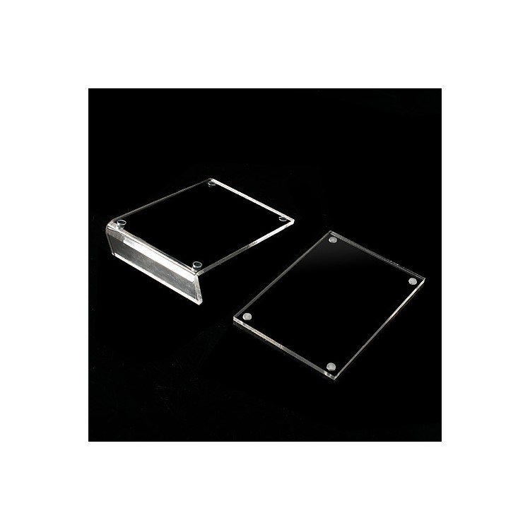 5Pcs/Pack Clear Acrylic Magnetic Closure Holder for Card Sign Menu Photo Display, Size: 7.1 x 10.2cm-3