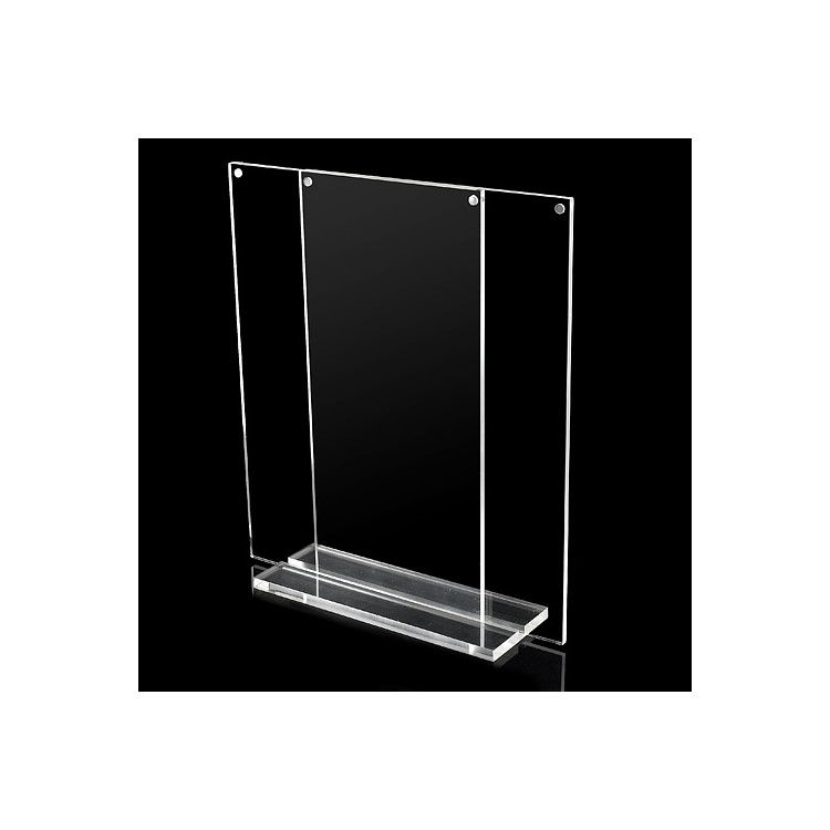 Clear Acrylic Magnetic Closure Card Menu Photo Vertical Display Holder Stand, Size: 21 x 31cm-2