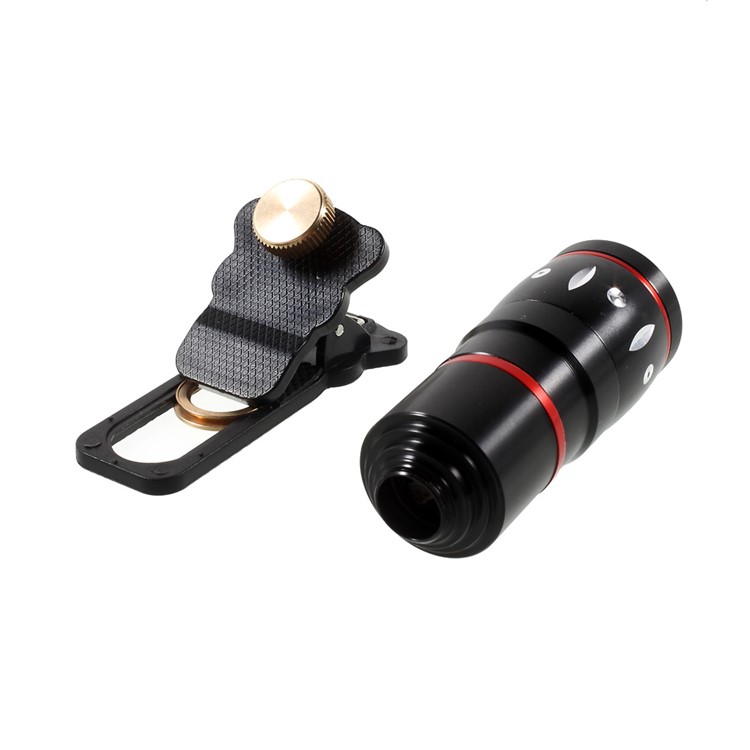 Universal Clip 4 in 1 10X Telephone Lens + Fish Eye Lens + Wide-angle & Macro Lens Kit for iPhone iPad Samsung LG Etc - White-10