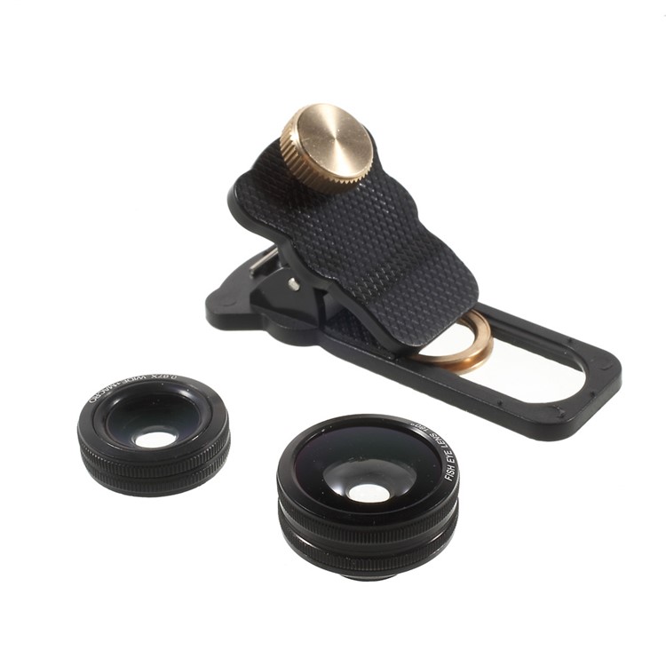 Universal Clip 4 in 1 10X Telephone Lens + Fish Eye Lens + Wide-angle & Macro Lens Kit for iPhone iPad Samsung LG Etc - White-11