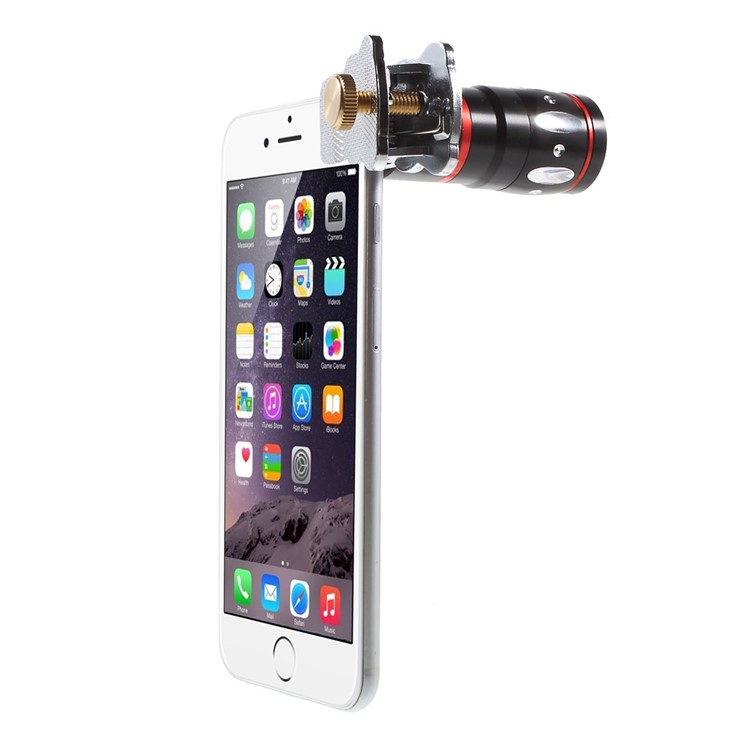Universal Clip 4 in 1 10X Telephone Lens + Fish Eye Lens + Wide-angle & Macro Lens Kit for iPhone iPad Samsung LG Etc - Gold-2