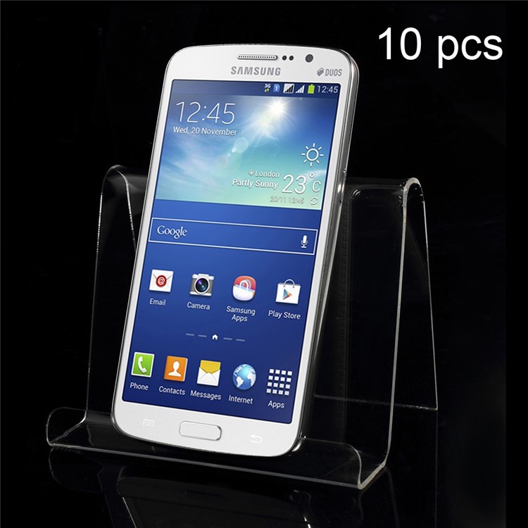 10PCS/Lot Single Tier Acrylic Display Stand for Mobile Phone & Digital Devices Etc, Size: 12 x 9cm-1