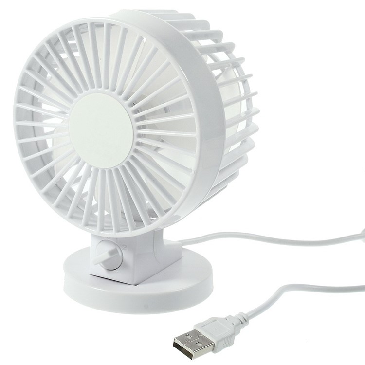 Mini USB Double Blade Fan - White-1