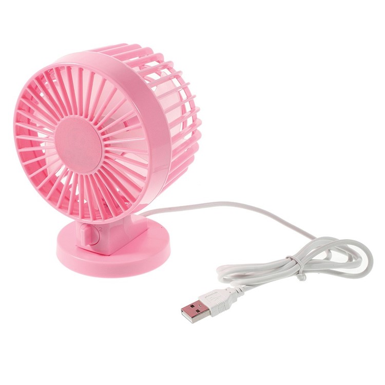 Portable USB Double Blade Fan - Pink-2
