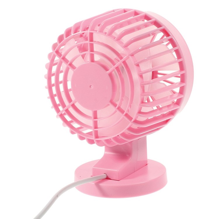 Portable USB Double Blade Fan - Pink-3