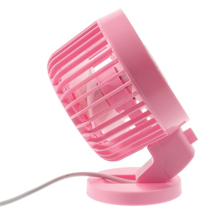 Portable USB Double Blade Fan - Pink-4