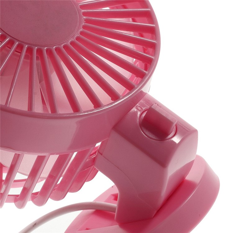 Portable USB Double Blade Fan - Pink-5