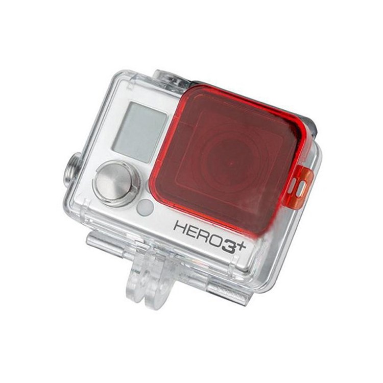 Red PC Under Sea Diving Protective Filter Cover for Gopro Hero 3+-1
