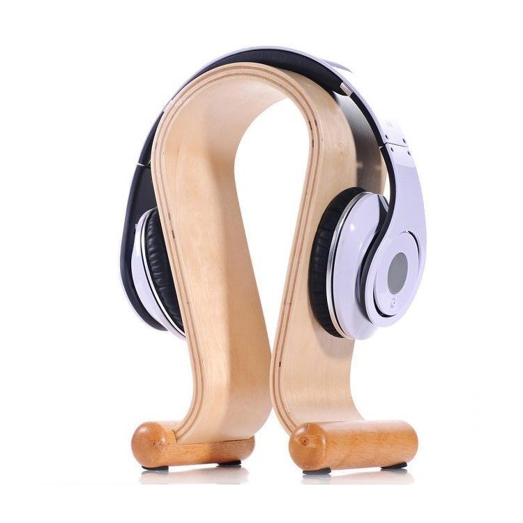 SAMDI Wooden Wood Headphone Display Stand Holder Hanger-10