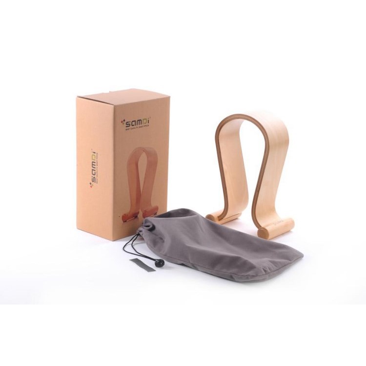 SAMDI Wooden Wood Headphone Display Stand Holder Hanger-12