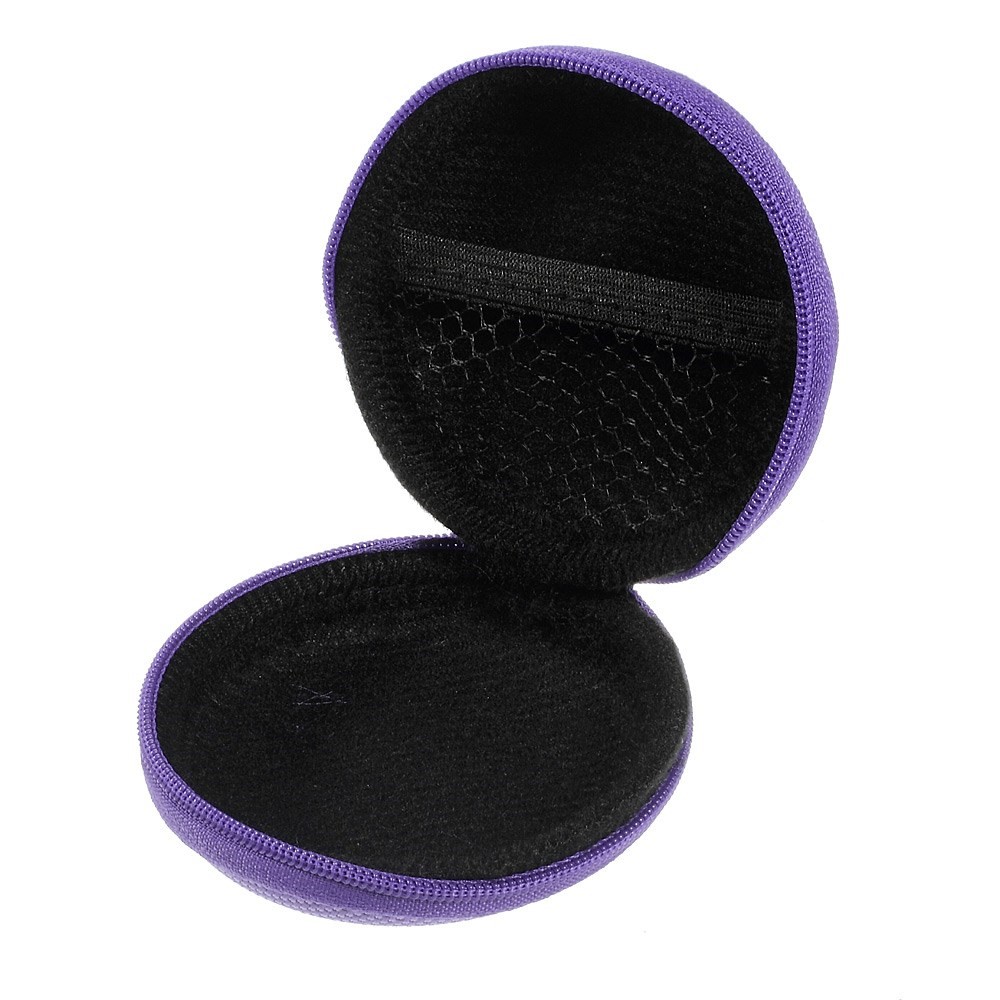 Portable Earphone Headphone Earbud Carrying Storage Pouch Bag - Purple-3